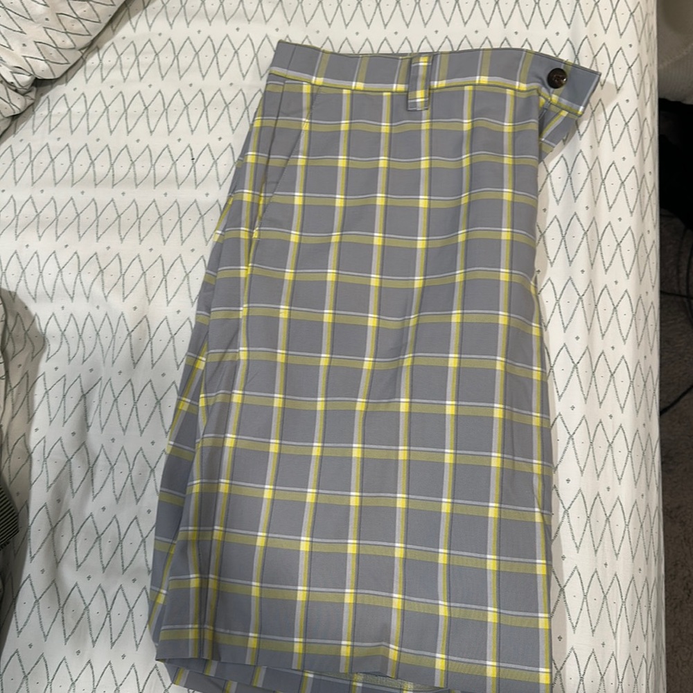 Yellow & grey men’s Adidas gold shorts
